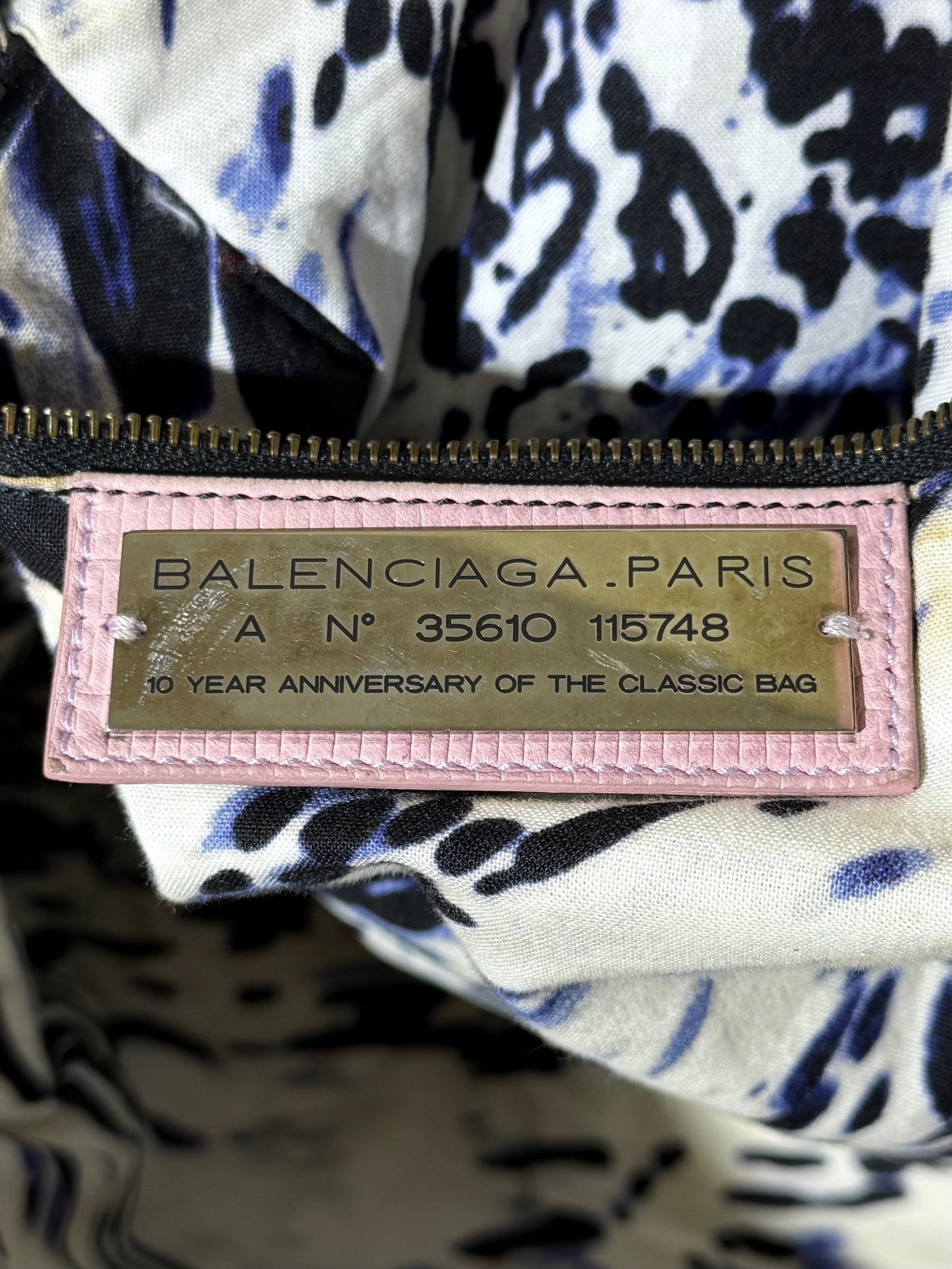 2000’s Balenciaga Parme Pink Lizard Embossed City Bag