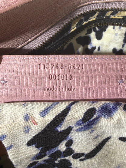 2000’s Balenciaga Parme Pink Lizard Embossed City Bag