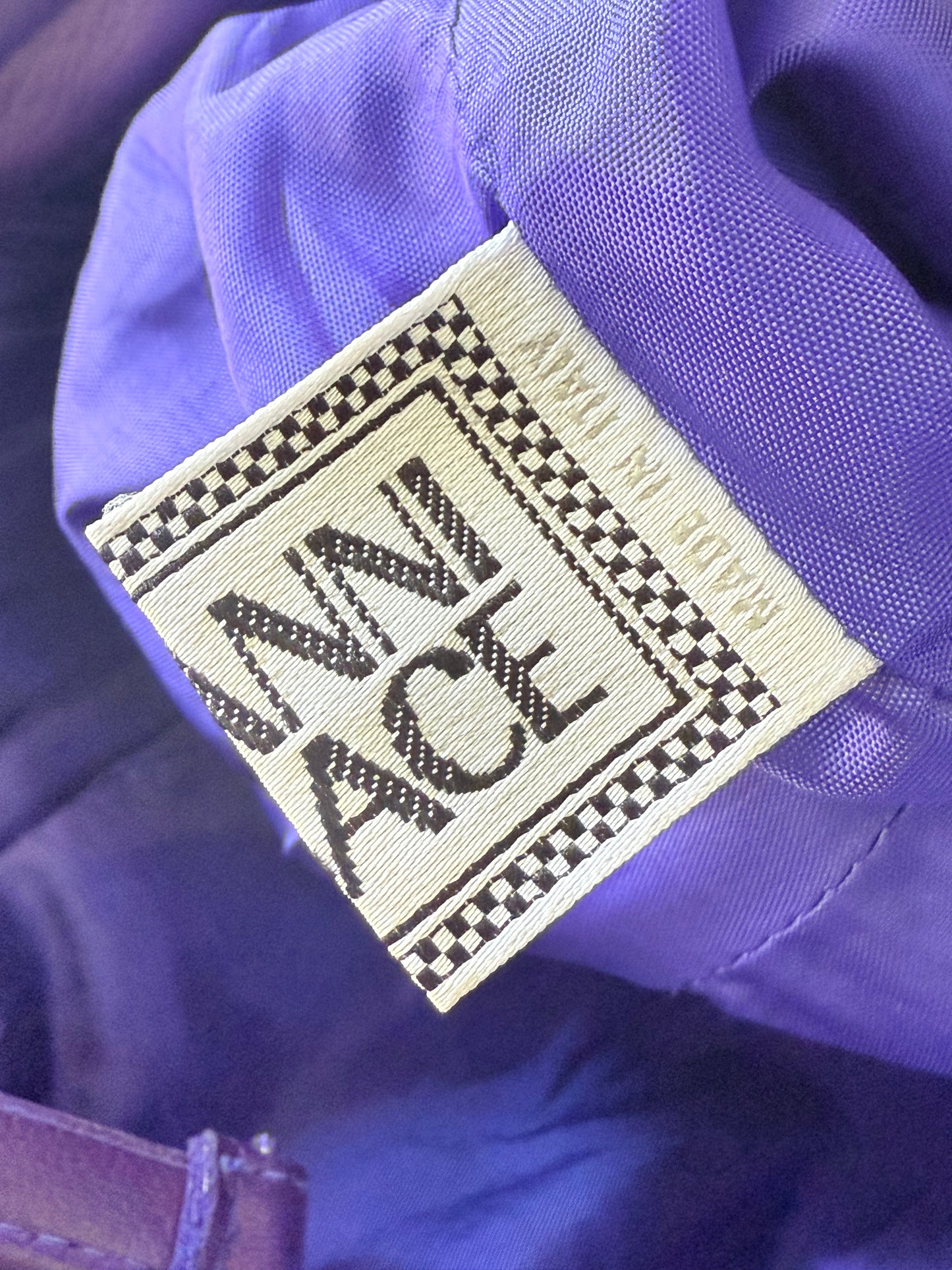 Gianni Versace 1996 F/W Purple Leather Belted Shift Dress