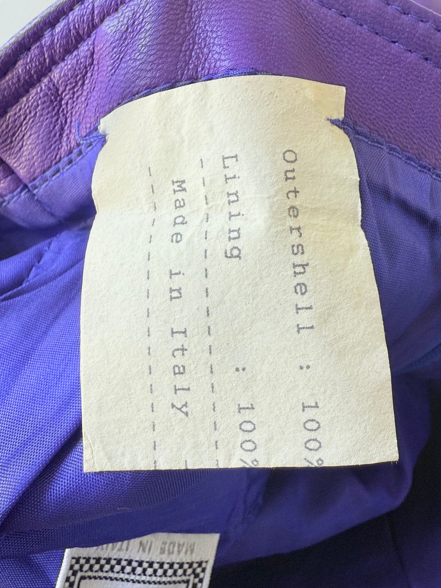 Gianni Versace 1996 F/W Purple Leather Belted Shift Dress