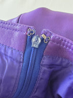 Gianni Versace 1996 F/W Purple Leather Belted Shift Dress