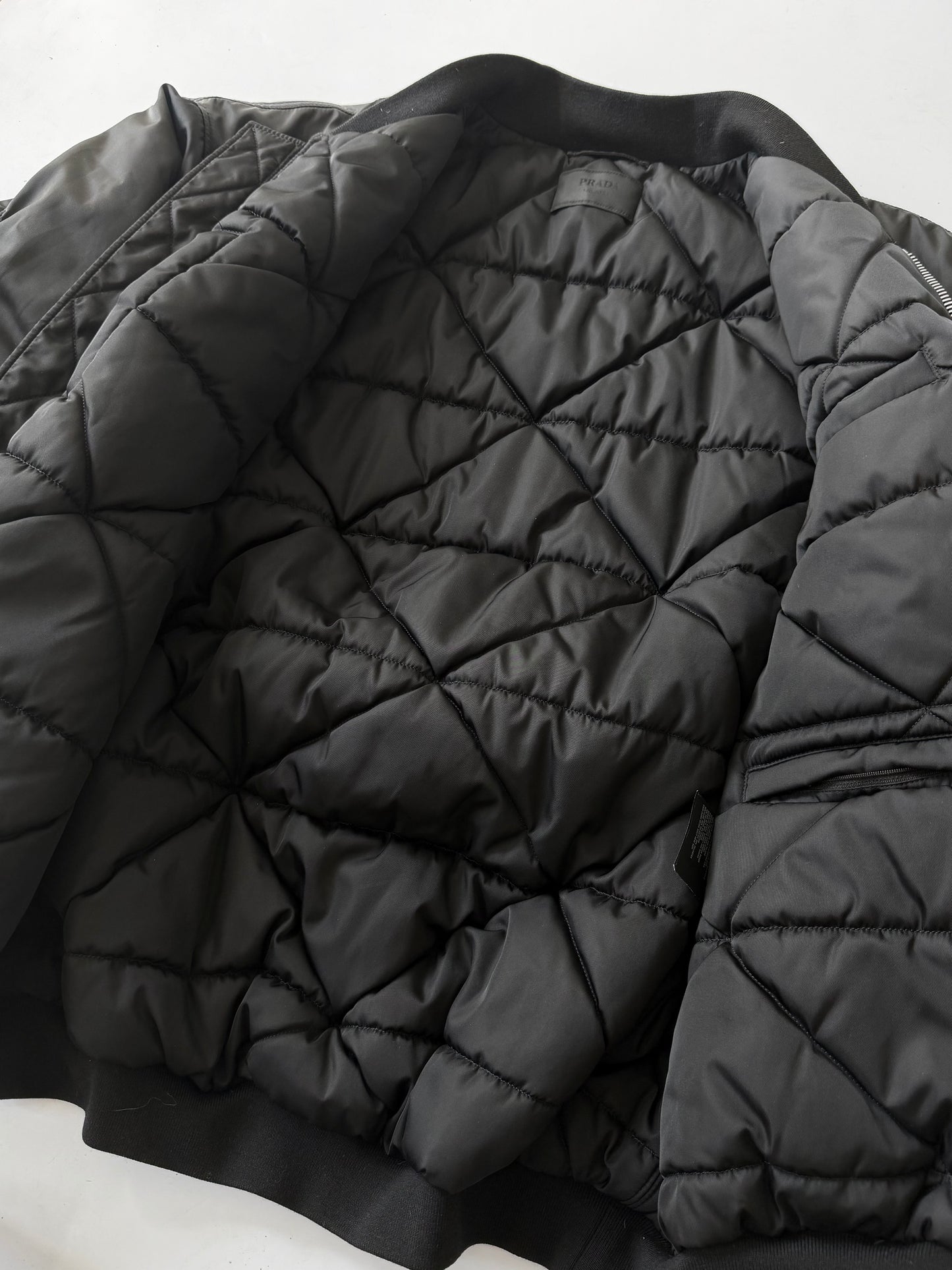 Prada A/W 2022 Re-Nylon Black Bomber Jacket