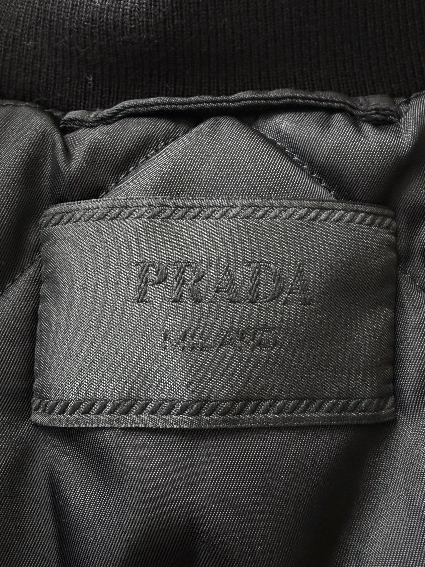 Prada A/W 2022 Re-Nylon Black Bomber Jacket