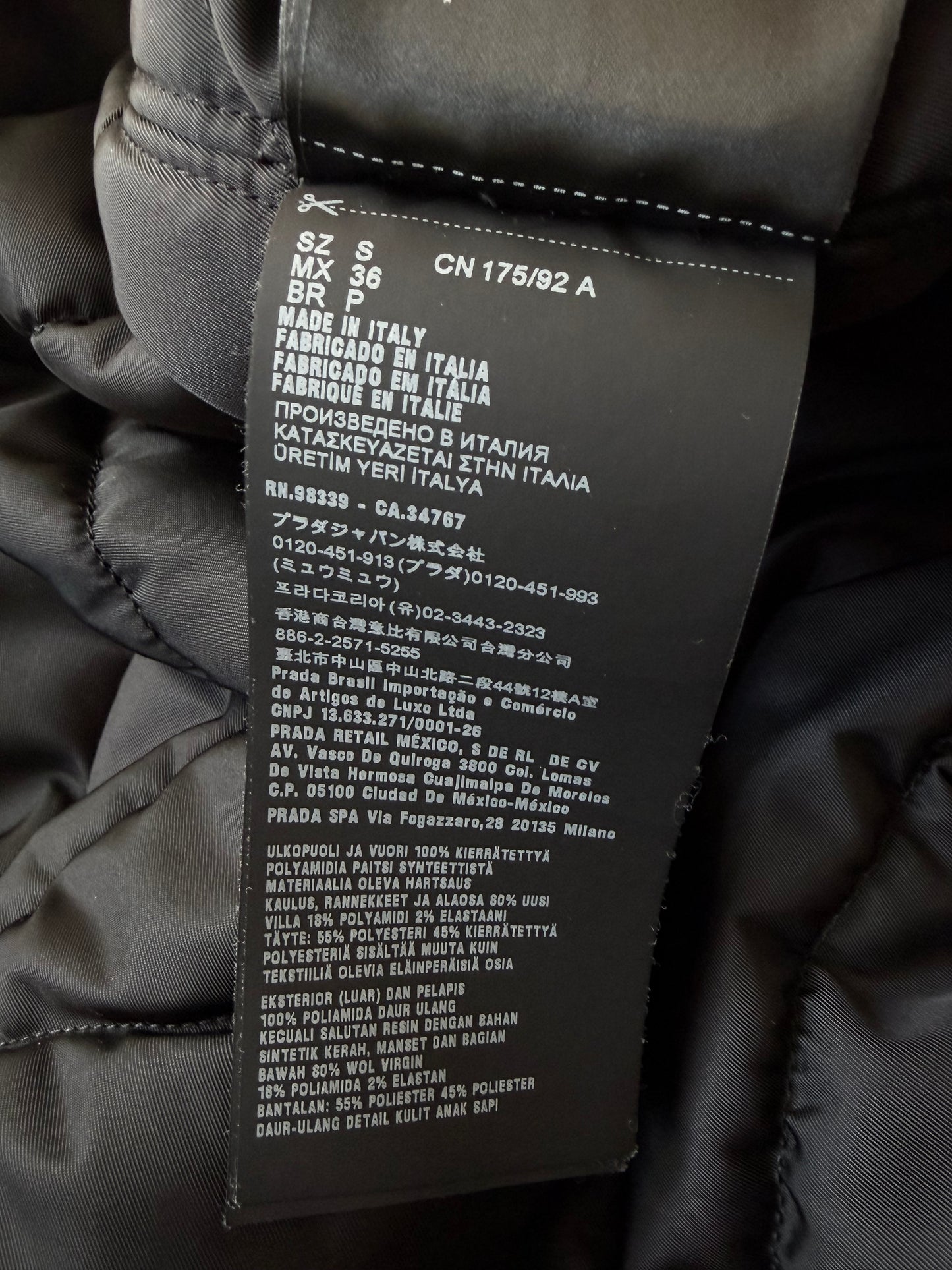 Prada A/W 2022 Re-Nylon Black Bomber Jacket