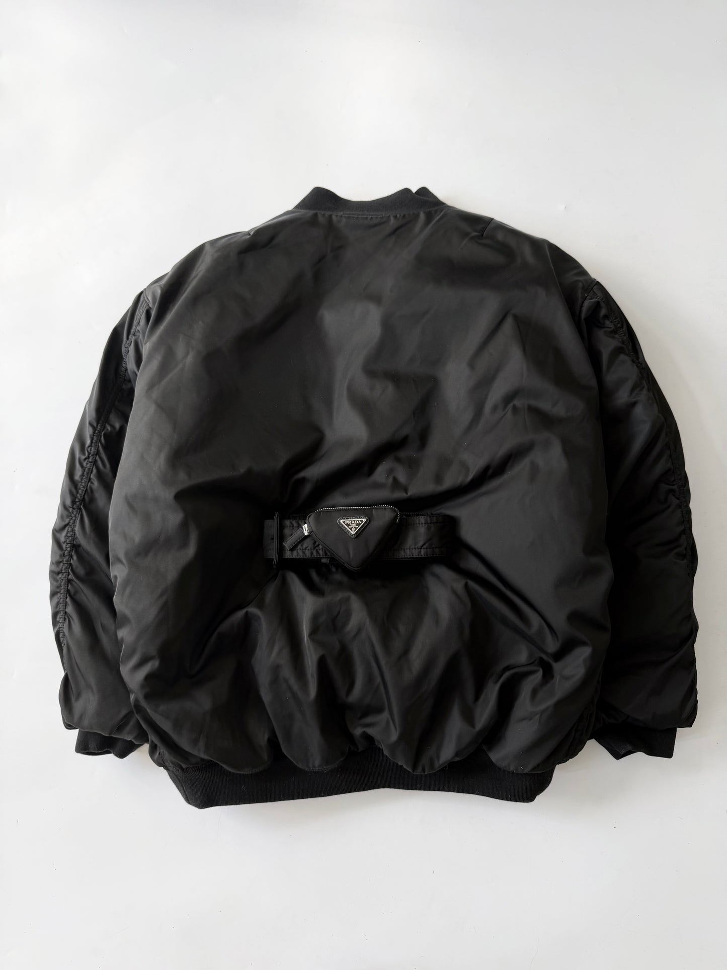 Prada A/W 2022 Re-Nylon Black Bomber Jacket