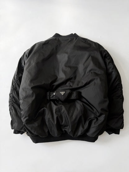 Prada A/W 2022 Re-Nylon Black Bomber Jacket