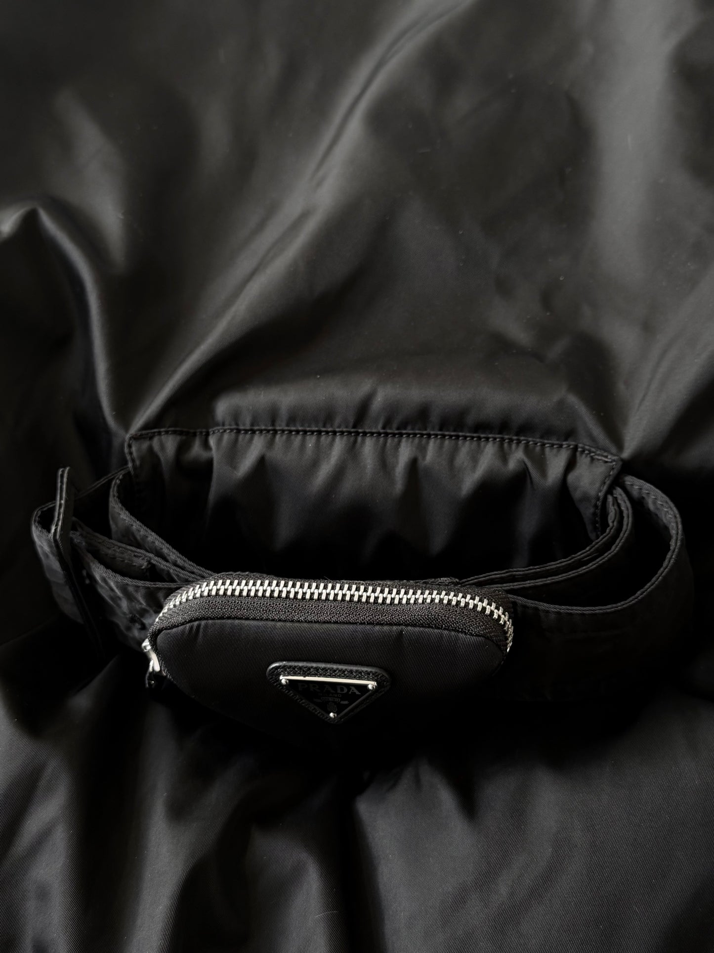 Prada A/W 2022 Re-Nylon Black Bomber Jacket