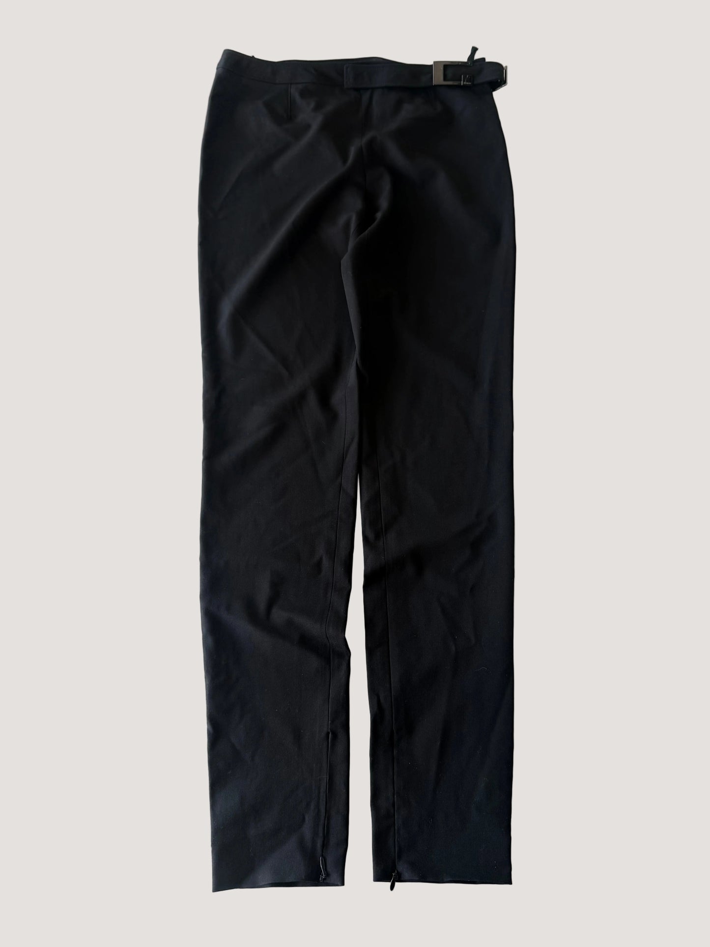 Gucci Black Wool Pants G Buckle Design