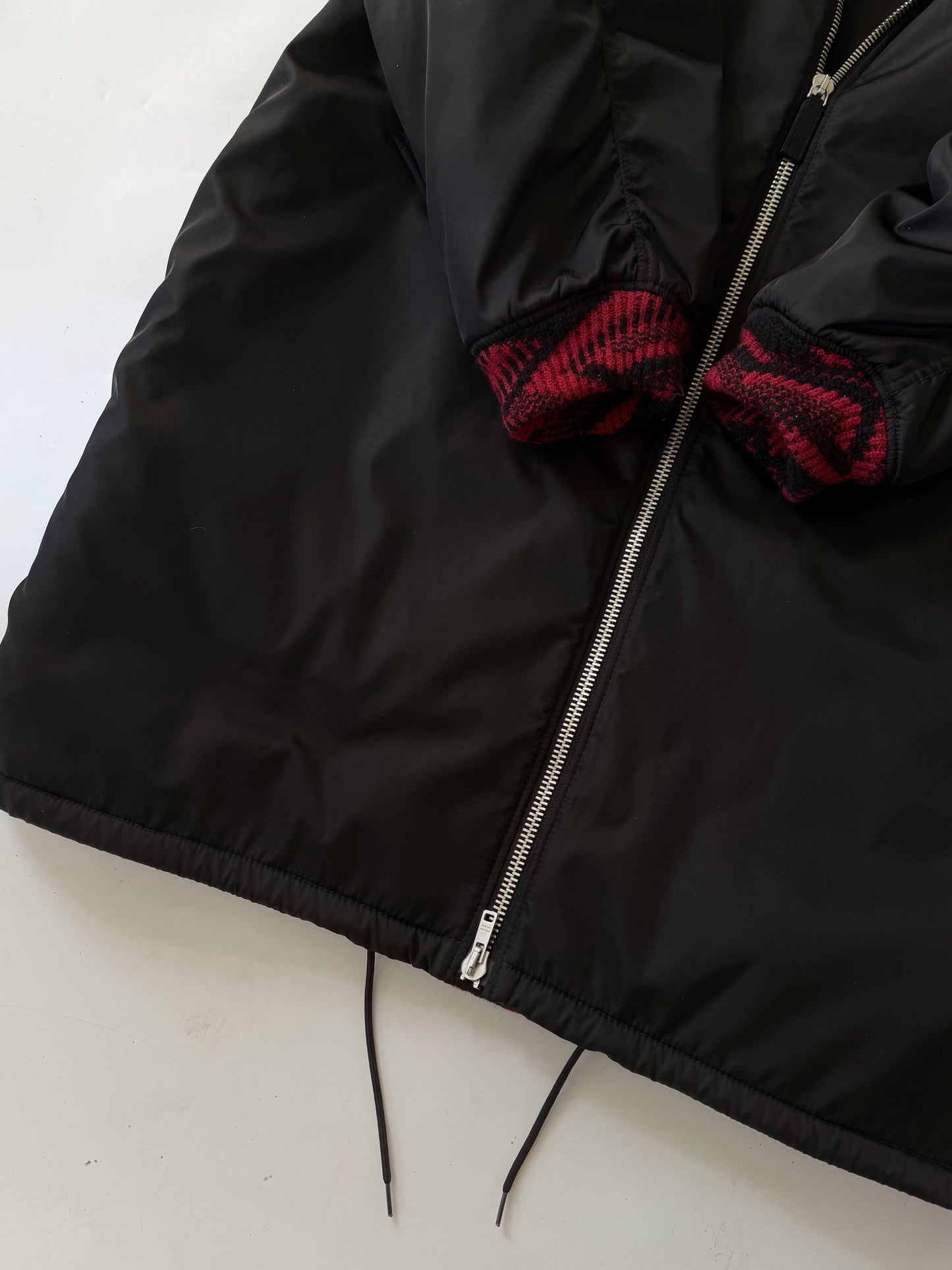 Prada F/W21 Runway by Raf Simons Re-Nylon Zip Hoodie Bomber