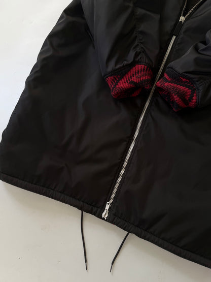 Prada F/W21 Runway by Raf Simons Re-Nylon Zip Hoodie Bomber