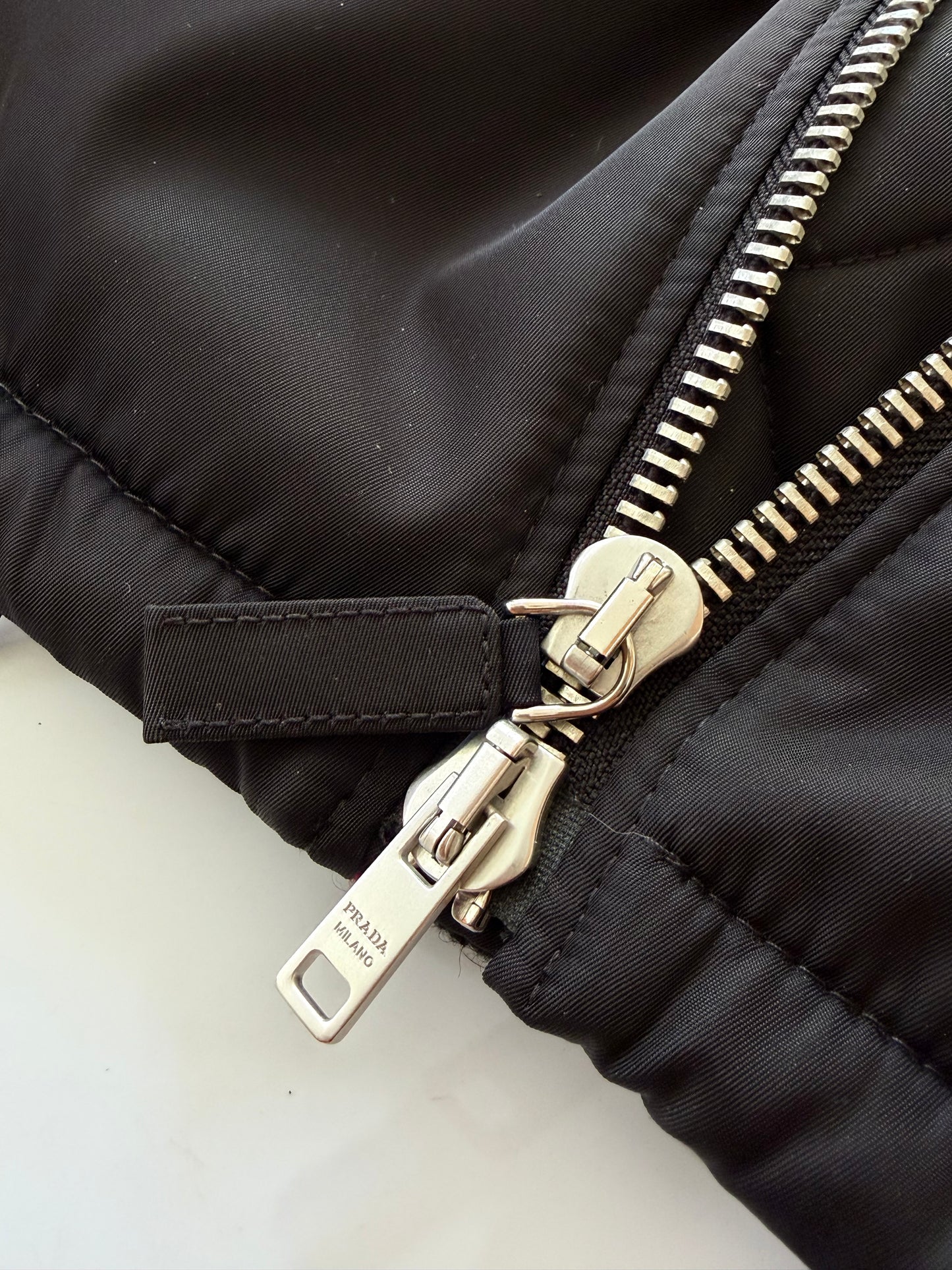 Prada F/W21 Runway by Raf Simons Re-Nylon Zip Hoodie Bomber