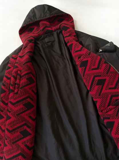 Prada F/W21 Runway by Raf Simons Re-Nylon Zip Hoodie Bomber