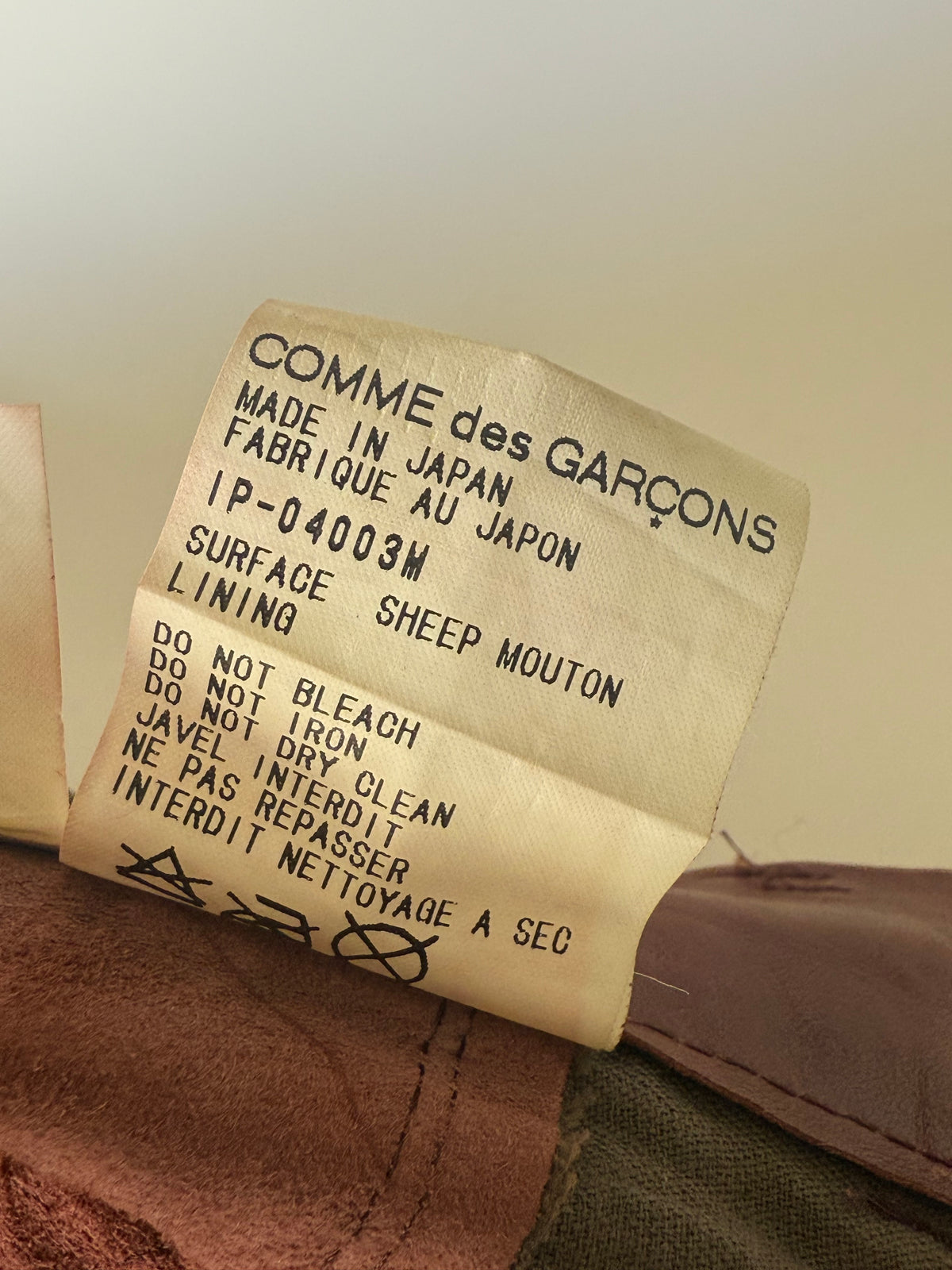 Comme des Garcons Homme Leather Pants