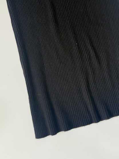Chanel Black Pleated Turtle Neck Maxi Dress