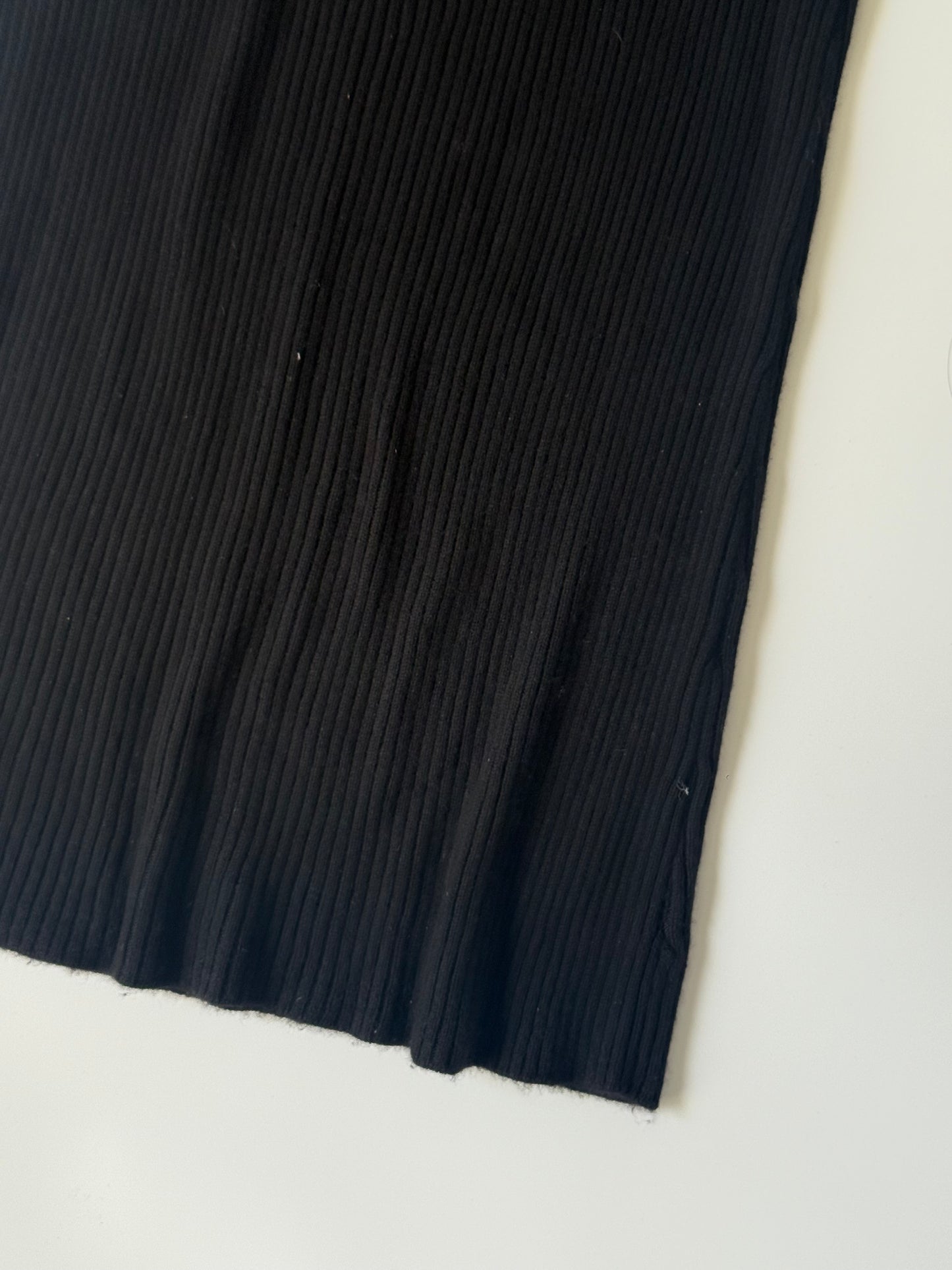 Chanel Black Pleated Turtle Neck Maxi Dress