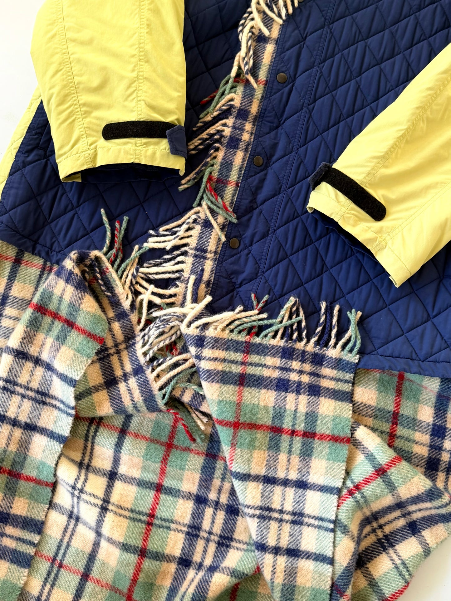 Balenciaga 2018 Pre-Fall Quilted Coat with Muffler Docking