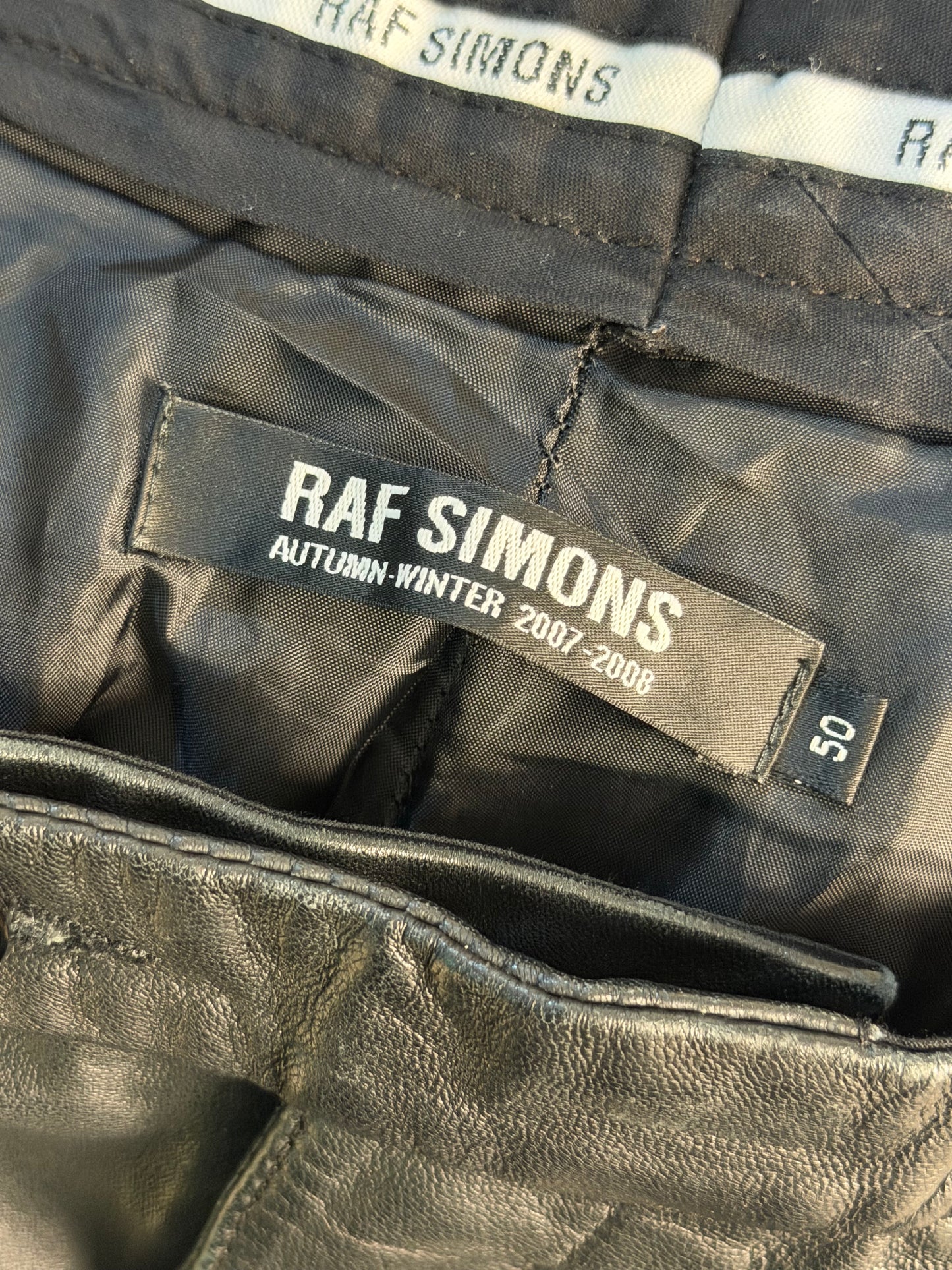 Raf Simons A/W 2007-2008 Black Leather Pants