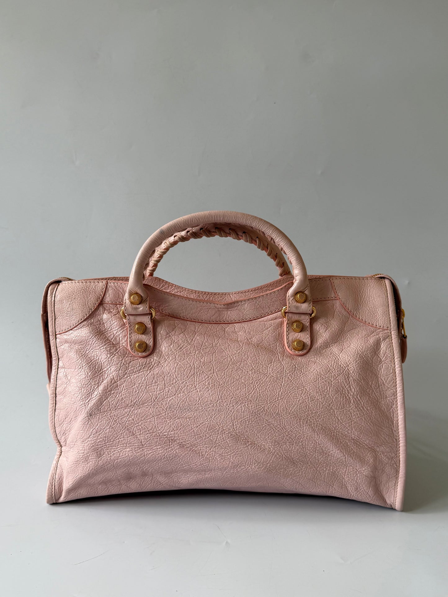 Balenciaga Light Pink Giant 12 Gold City Bag