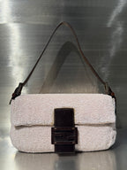 Fendi Pink Beaded Baguette Bag