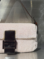 Fendi Pink Beaded Baguette Bag