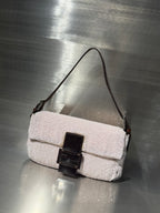 Fendi Pink Beaded Baguette Bag