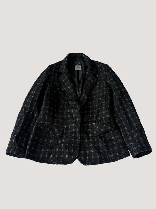 Chanel Boutique Black Tweed Blazer