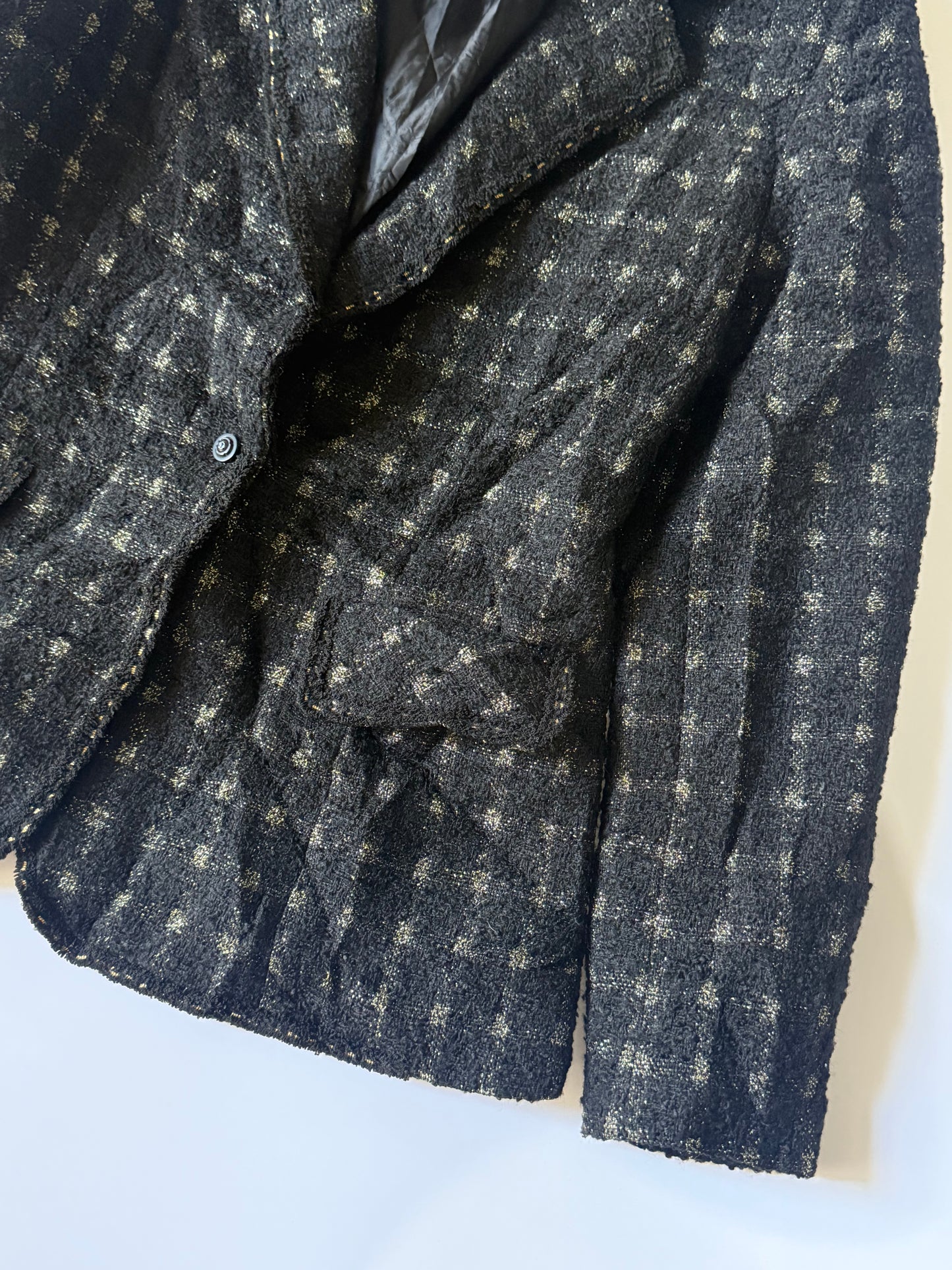 Chanel Boutique Black Tweed Blazer