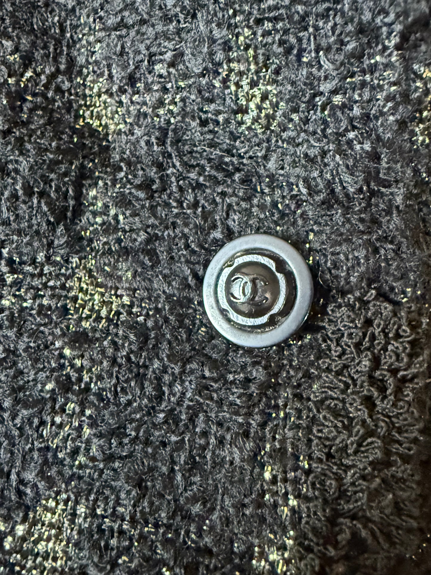 Chanel Boutique Black Tweed Blazer