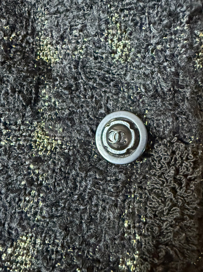 Chanel Boutique Black Tweed Blazer