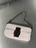 Fendi Pink Beaded Baguette Bag
