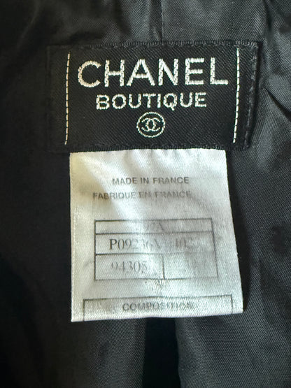 Chanel Boutique Black Tweed Blazer