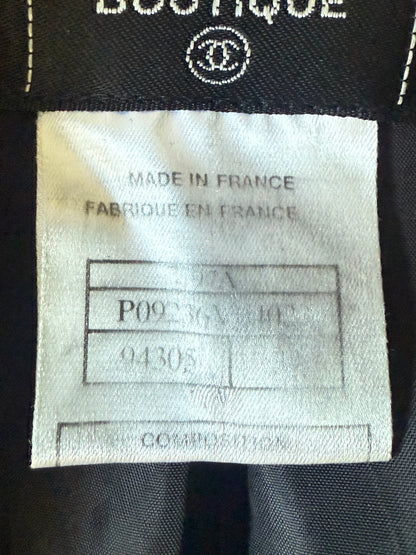 Chanel Boutique Black Tweed Blazer