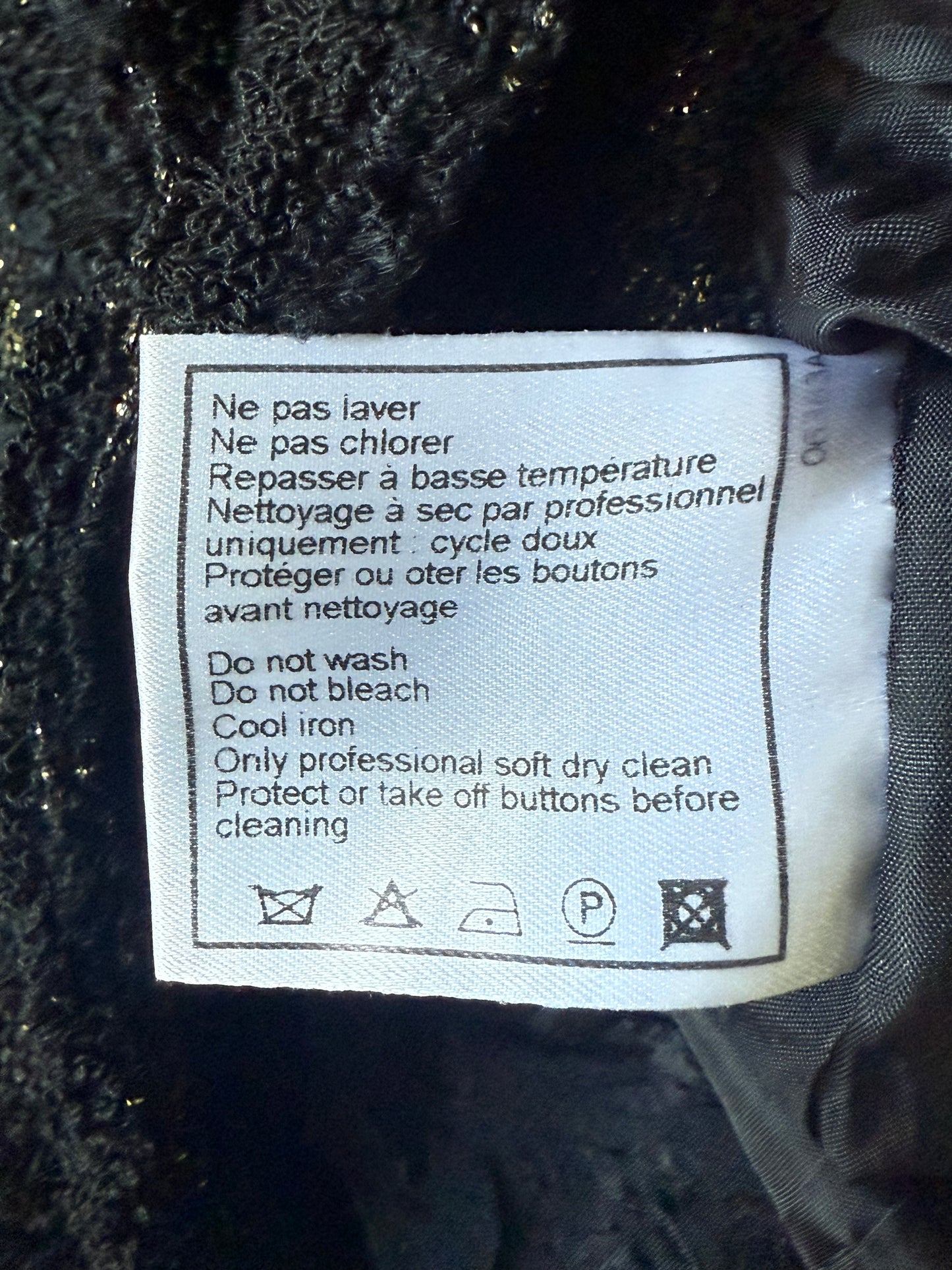 Chanel Boutique Black Tweed Blazer