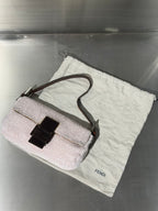 Fendi Pink Beaded Baguette Bag