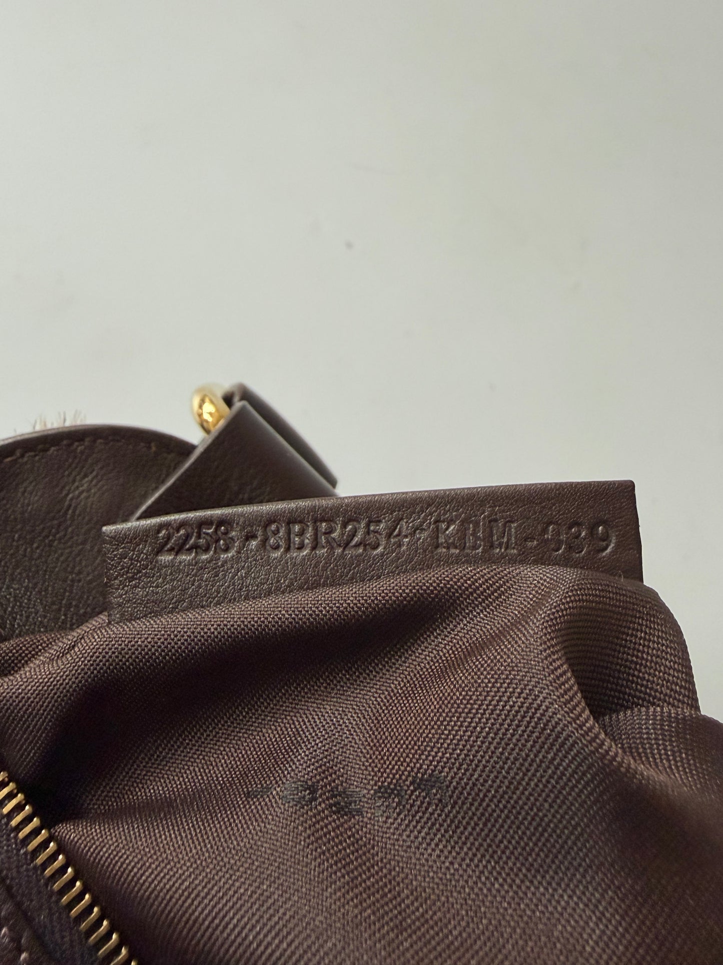 Fendi 2003 Brown Fox Fur Small Devil Trapezio Tote Bag