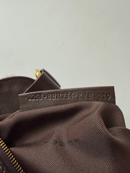 Fendi 2003 Brown Fox Fur Small Devil Trapezio Tote Bag