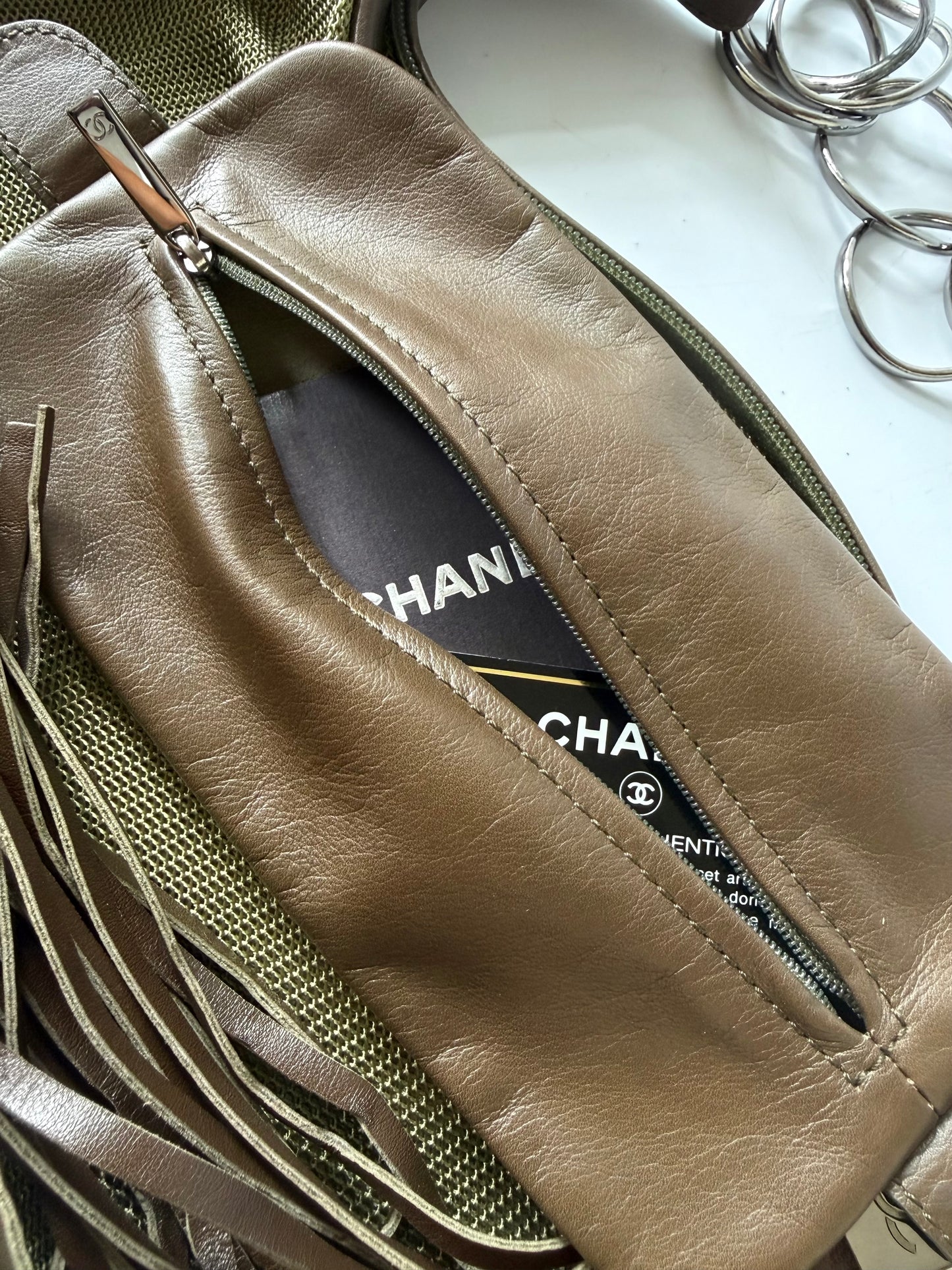 Chanel Fringe Mesh Shoulder Bag