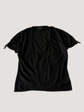 Gucci by Tom Ford V-Neck Cashmere Summer Knit with Ribbon