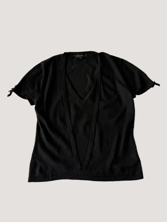 Gucci by Tom Ford V-Neck Cashmere Summer Knit with Ribbon
