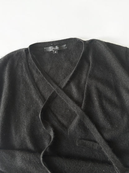 Gucci by Tom Ford V-Neck Cashmere Summer Knit with Ribbon