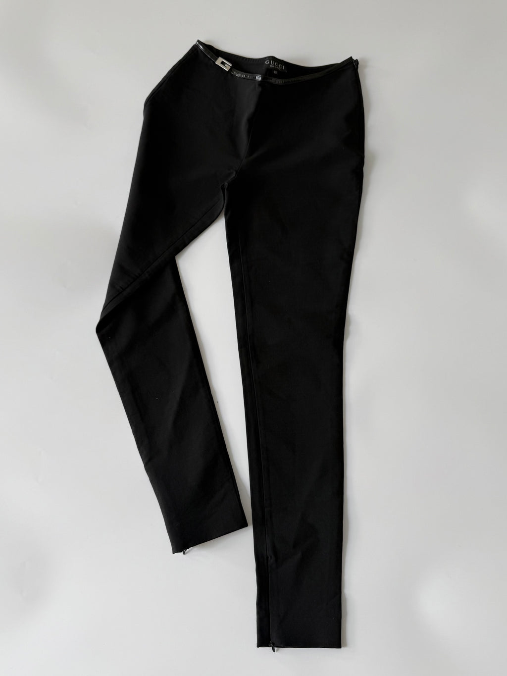 F/W 1997 Gucci by Tom Ford G-Buckle Patent Stretch Pants