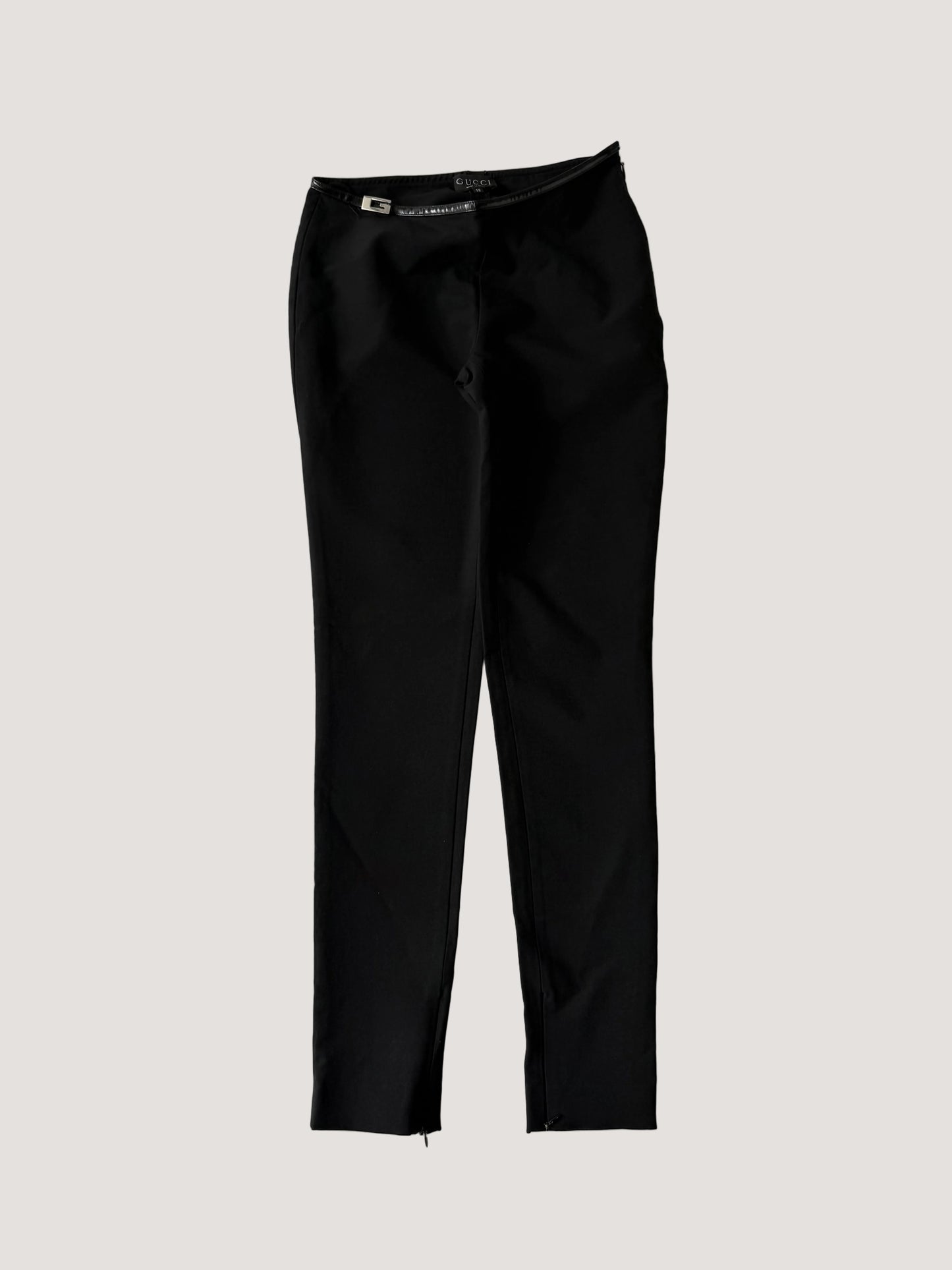 F/W 1997 Gucci by Tom Ford G-Buckle Patent Stretch Pants