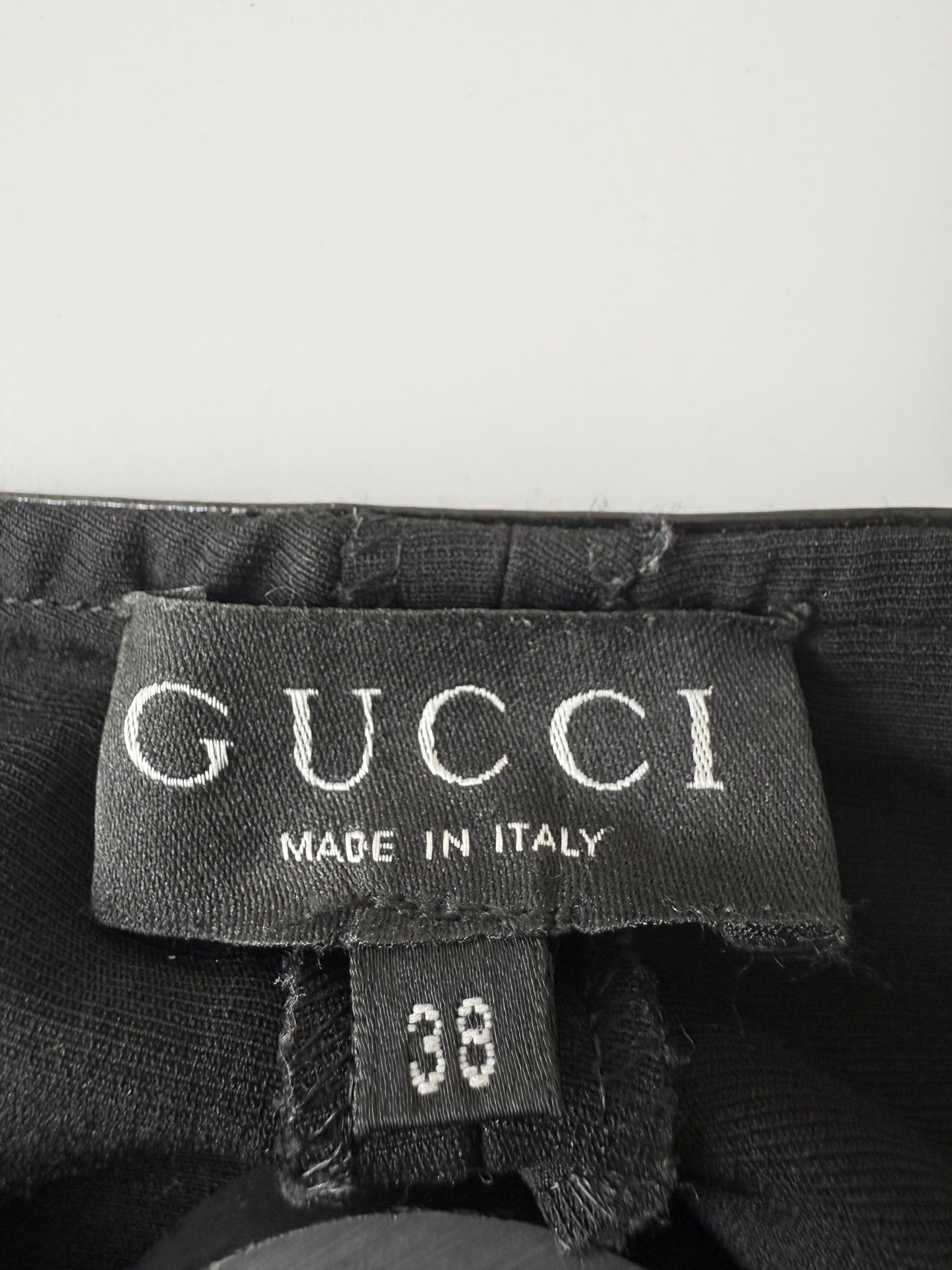 F/W 1997 Gucci by Tom Ford G-Buckle Patent Stretch Pants