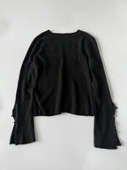Gucci by Tom Ford Long-Sleeve Asymmetrical Flared Sleeves
