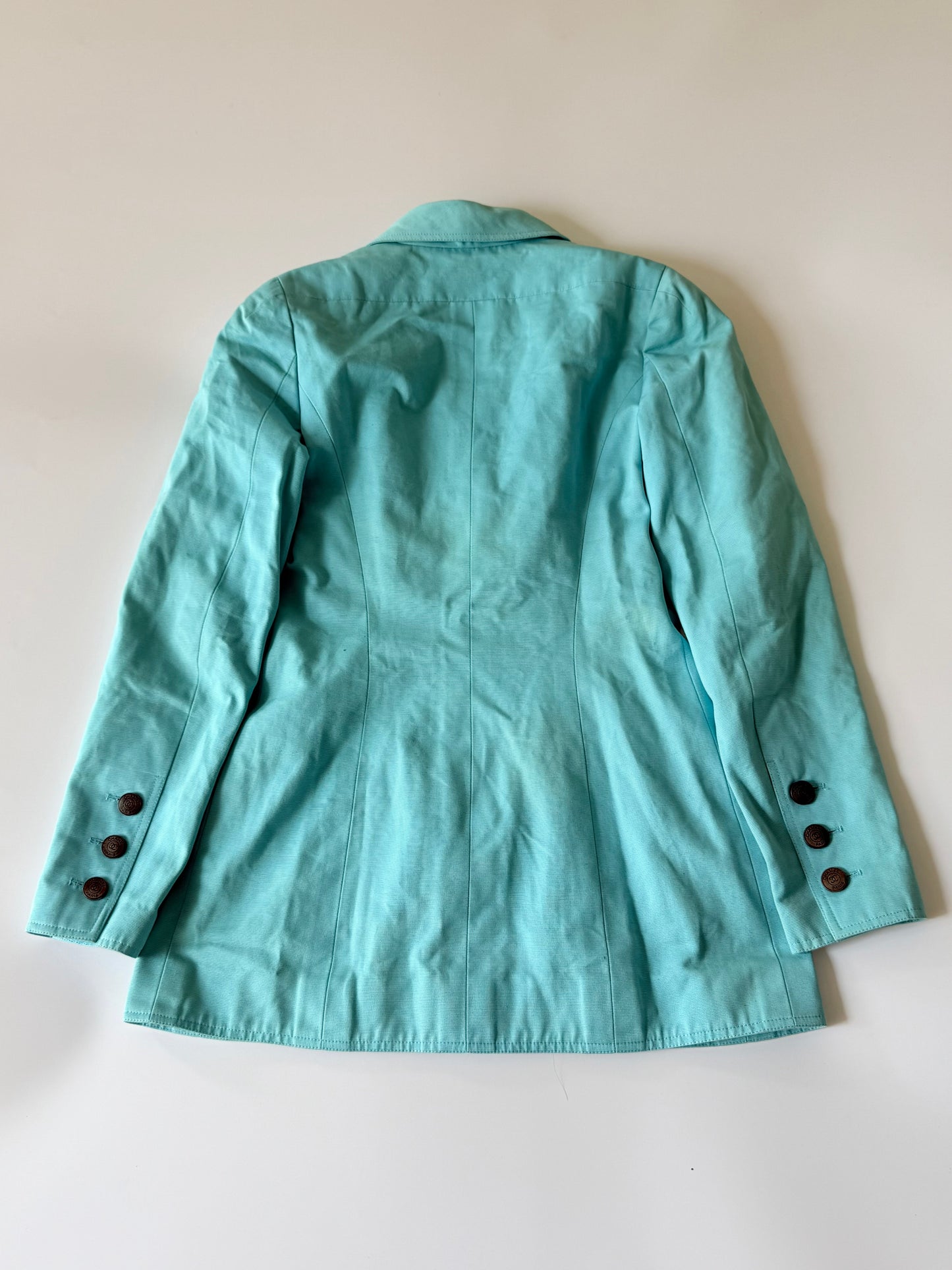 Chanel Boutique Vintage Tirquoise Cotton Blazer