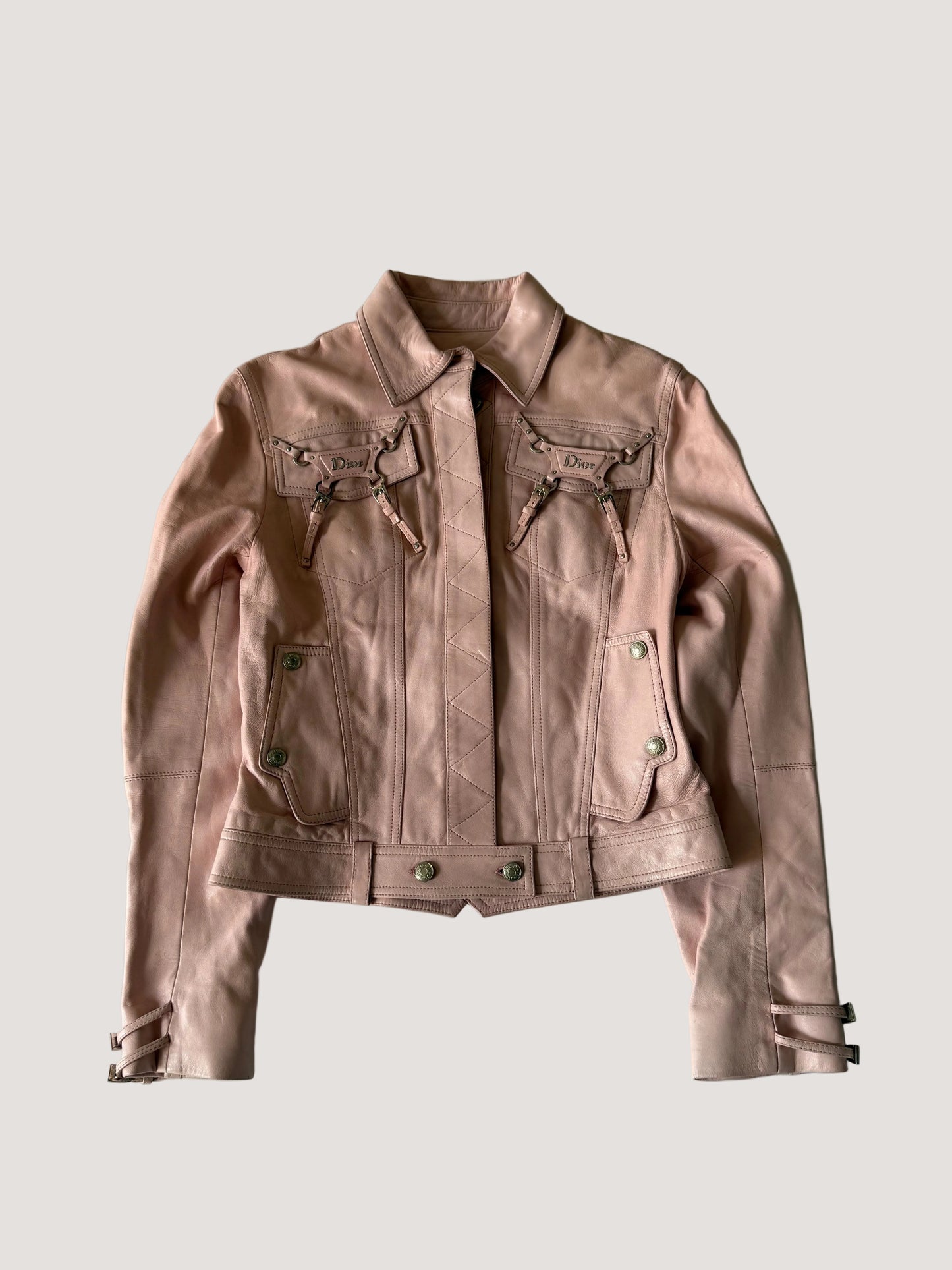 Christian Dior by John Galliano S/S 2004 Pink Biker Jacket