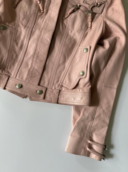 Christian Dior by John Galliano S/S 2004 Pink Biker Jacket
