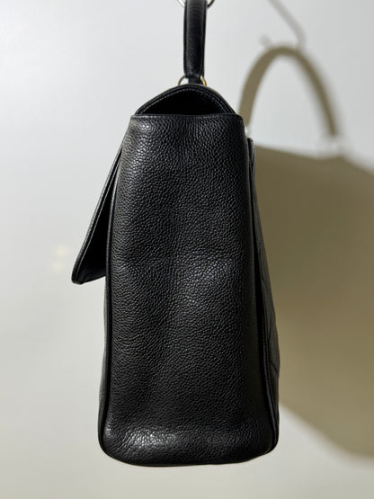 1995 Chanel Jumbo Flap Caviar Kelly Top Handbag