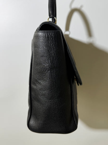 1995 Chanel Jumbo Flap Caviar Kelly Top Handbag