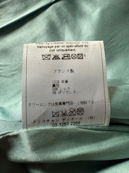 Christian Dior John Galliano S/S 2004 Turquoise Biker Jacket